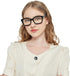 3 Pack Oversize Square Design Reading Glasses for Women, Blue Light Blocking Reader (Black & Leopard & Transparent,