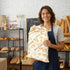 Hiketry 2 Pack Extra Large Beeswax Bread Bags for Sourdough & Homemade Bread, Reusable Cotton Bread Storage Bags