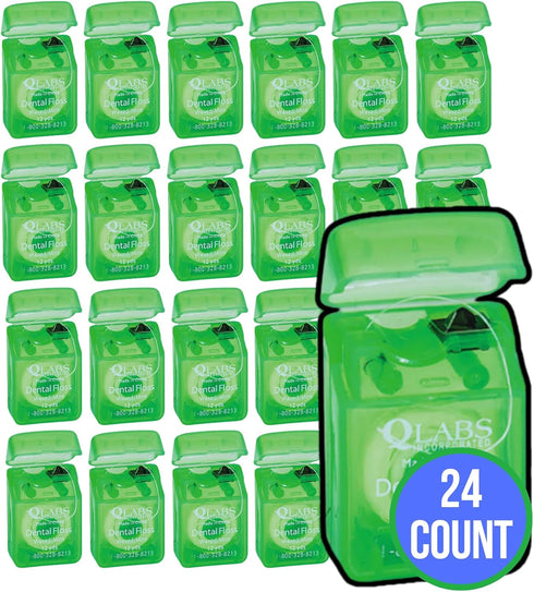 24 Boxes of Bulk Dental Floss - Mini Dental Floss Mint Waxed for Adults, Each 12 Yards / 36 Feet