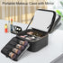 Relavel Travel Makeup Bag with LED Mirror, Cosmetic Train Case, Portable Makeup Artist Organizer with Adjustable