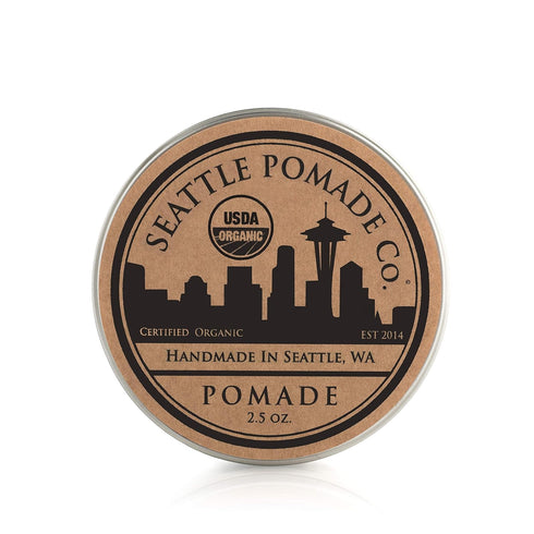 Seattle Pomade Co. USDA Certified Organic Pomade, Medium Hold & High Shine for Straight, Thick, Curly Hair