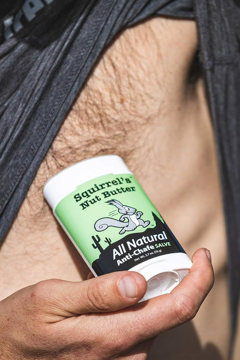 Squirrel's Nut Butter Anti Chafe Stick - All Natural Skin Care for Athletes, 1.7 oz
