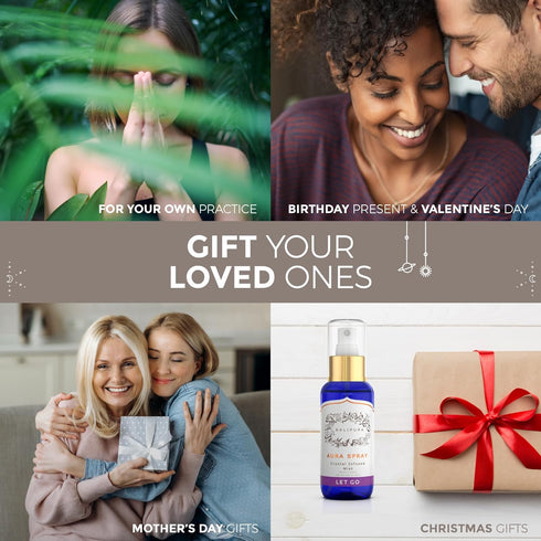 Let Go Aura Crystal Spray, Organic Cinnamon Aroma Essential Oil Aromatherapy Room Freshener for Bedding