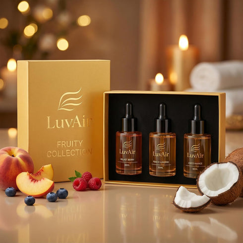 LuvAir 100% Natural Essential Oils for Waterless Diffusers Floral, Fruity, or Woody Collection