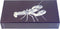 The Joy of Light Designer Matches White Lobster On Navy Blue Embossed 4" Collectible Matchbox