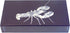 The Joy of Light Designer Matches White Lobster On Navy Blue Embossed 4" Collectible Matchbox