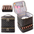Nail Polish Organizer Bag - Holds 30 Bottles & Nail Lamp, Gel Nail Polish Storage for Nail Tech Supplies (Checkerboard