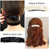 Tortoise Shell Hair Barrettes, French Design Celluloid Hair Clip, Medium Rectangular Automatic Hair Pins for Women Girl
