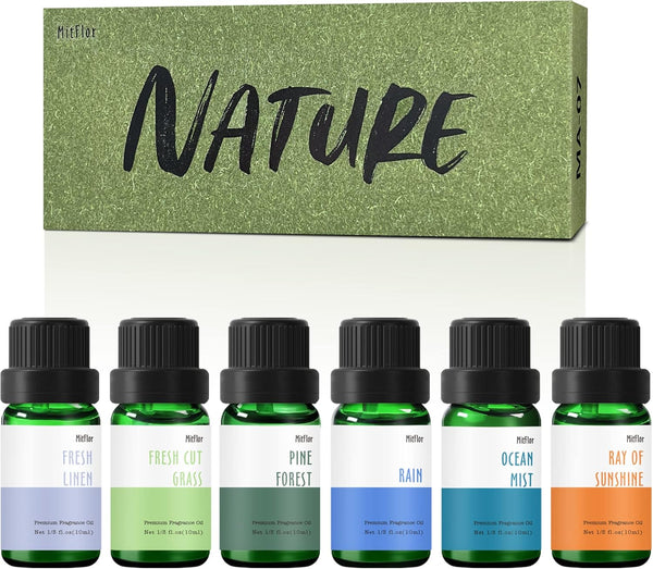 Fragrance Oils, MitFlor Nature Set of Essential Oils for Diffusers for Home,