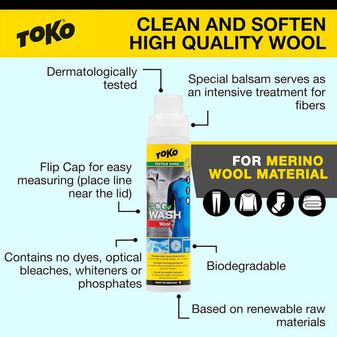 TOKO ECO Wool Wash 250ml - Detergent Wool and Merino Clothing