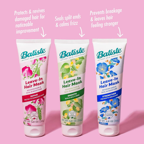 Batiste Heat Protectant & Leave In Conditioner Hair Mask, 4.3oz - Repair and Restore Formula