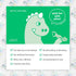 Unflavored Kids Floss, No Fluoride Dual Line Dental Floss Picks, 240 Count Dino & Travel Case