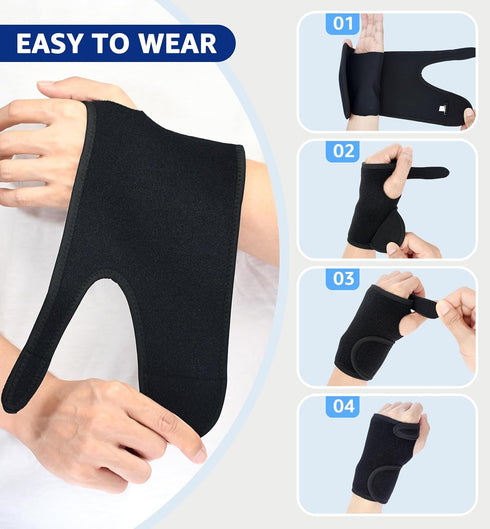 HiRui Wrist Support Brace with Splint for Men and Women, Hand Support for Carpal Tunnel, Arthritis, Tendonitis, Pain