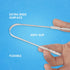 HOKIN Tongue Scraper for Adults, 2Pcs Oral Care Pack, Stainless Steel Cleaners, Reduce Bad Breath