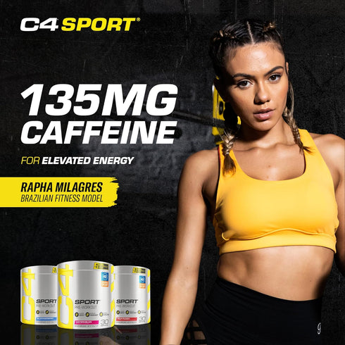 Cellucor C4 Sport Pre Workout Powder, Blue Raspberry, Pre Workout Energy with Creatine, 30 Servings, NSF Certified
