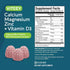 Gummies with Calcium Magnesium Zinc and Vitamin D3 - Supports Bone Health & Immune Function - Raspberry Flavor