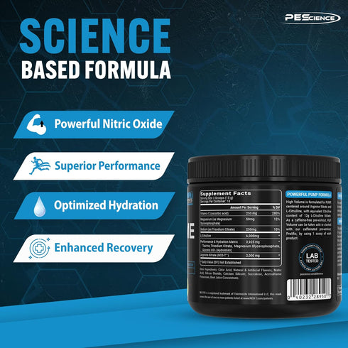 PEScience High Volume Nitric Oxide Booster Pump, Sour Peach Candy, 36 Scoops