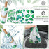 36 Pack Reusable Paper Towels, Washable Paperless Towels, Cotton Cloth Wipes for Bathroom, Green Leaves Style