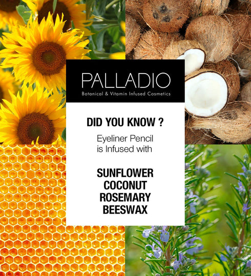 Palladio Wooden Eyeliner Pencil, Lavender, Thin Shape, Easy Application, Long Lasting, Rich Pigment