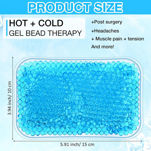TrelaCo 24 Pcs Gel Bead Ice Pack, 4 x 6 Inch Reusable Hot Cold Pack for Sports Swelling Pain Relief