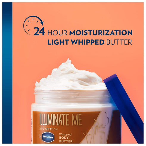 Vaseline Illuminate Me Shea Butter Whipped Body Butter, 11 oz for Melanin Rich Skin