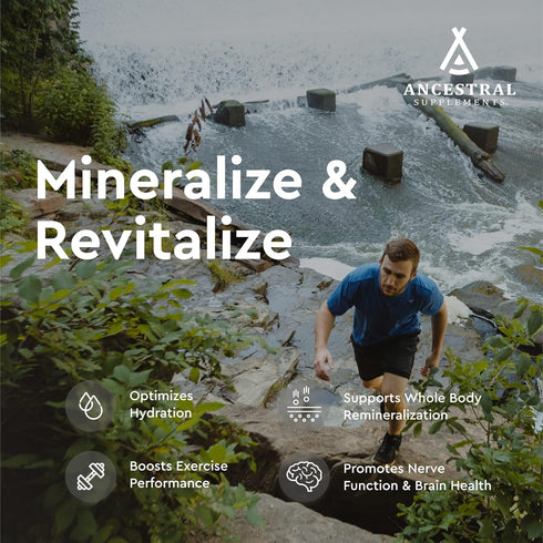 Immune 180 Ancestral Supplements Minerals & Electrolytes with Magnesium, Potassium, Sodium, Supports Optimal Hydration