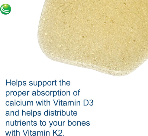 Nutra Biogenesis Vitamin D3/K2 Emulsion, Liquid Vitamin D Drops with MCT Oil, 1 Fl Oz Bottle