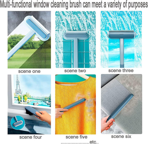 Window Screen Net Mesh Cleaner - 4 in 1 Window Washer Squeegee Kit for Cleaning Window Nets & Pet Hair