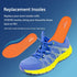 LTOHOE Memory Foam Insoles for Men, Replacement Shoe Insoles for Running, Hiking, Comfort Inner Soles, 8mm Orange US 10