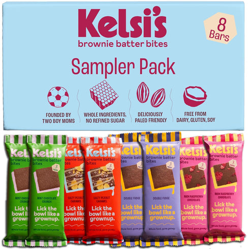 Kelsi's Brownie Batter Bites, Variety Pack, 8 Pack - Whole Ingredients, Healthy