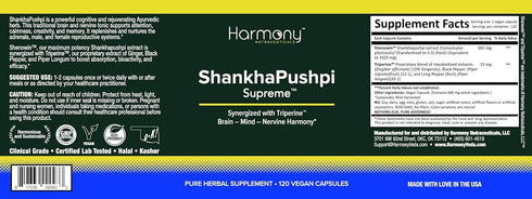 ShankhPushpi Supreme - Ayurvedic Brain Support Supplement for Mental Clarity
