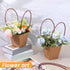 hidyuuoo 30 (12.5 4.9 3.1 Inch) Pcs Paper Bouquet Holder with Handle - Flower Holder & Flower Bar Supplies, Brown