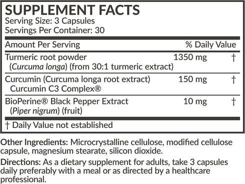Futurebiotics Turmeric + Curcumin 1500 MG per Serving - Antioxidant, Joint & Digestion Support with BioPerine for