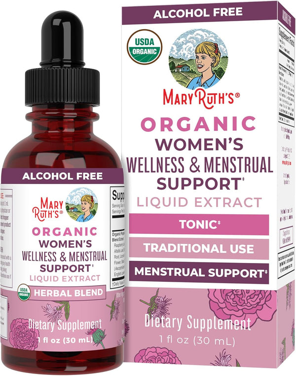 MaryRuth Organics USDA Organic Women's Wellness Liquid Herbal Supplements | Includes Stinging