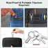 Small Pill Case Keychain Portable Pill Container Waterproof Titanium Pocket Organizer, Tiny Pill Holder Bottle