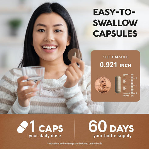 Ceylon Cinnamon Capsules - 8000 mg Extra Strength - Pure Natural Extract 20:1 Supplement for Men & Women - Energy,