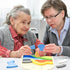 PHIELEY 20 Activities for Dementia Patients, Pieces Wooden Puzzles Game for Seniors, Colorful Hill Pattern Match