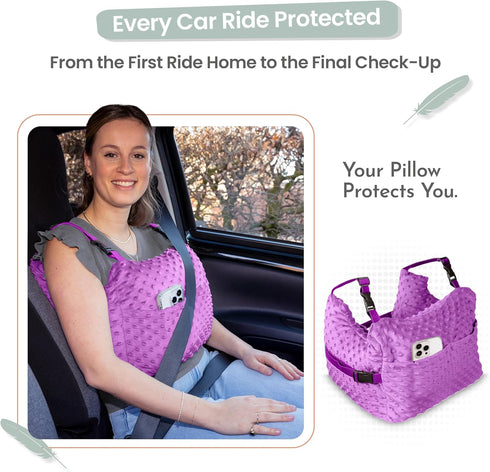 MOYOAMA Post Mastectomy Pillow Post Surgery - Wearable Chest Protection with Secure Straps, Easy-Clean Removable Cover