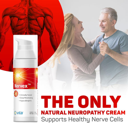 Vita Sciences Nervex Powerful Neuropathy Cream: Advanced Natural Relief for Peripheral Neuropathy, Fibromyalgia