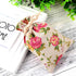 Pangda 30 Pieces Small Size Rose Drawstring Bags, Burlap Flower Pouch Bag, Linen Gift Pocket Jewelry Pouch for Wedding