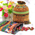 SumDirect 20 Pcs Egyptian Ethnic Style Linen Burlap Bags, 6x8 Inches, Reusable Drawstring Cotton Candy Bags for Wedding