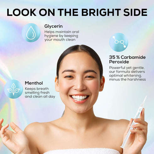 Venus Visage Teeth Whitening Gel Refill Kit, 8 Pack Syringes, 35% Carbamide Peroxide, No Sensitivity for Dazzling Smile