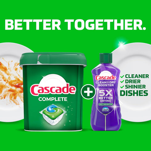 Pack, 100 Count Cascade Complete Dishwasher Detergent Pods Fresh Scent Value Powerful Dishwasher Pods for Sparkling