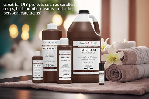 Patchouli 4 oz. Fragrance Oil - Perfume, Skin Oil, Scented Oil for DIY Projects like Candles & Bath Bombs