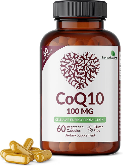 Futurebiotics CoQ10 100 MG for Cellular Energy Production, 60 Vegetarian Capsules