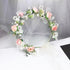 Vivivalue Floral Halo Boho Flower Headband, Floral Crown Headpiece for Wedding Party Prom Festival Pink