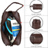 Liberty Leather Genuine Sheep Nappa Leather Toiletry Travel Bag, Bathroom Organizer with Multiple Compartments