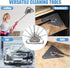 85" Wall Mop Cleaner - Long Handle with Stainless Steel Hook, 180° Rotating Duster Tool for Walls, Ceiling & Floors
