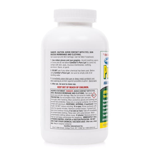 ComStar Pure Lye | 99% Pure Sodium Hydroxide Beads | Eco-Friendly, Industrial Strength, Biodegradable Drain Opener | Safe on Fixtures | Static-Free, Unique Beads for Soap Making | 2 lb. (30-504)
