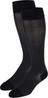 20-30 mmHg Cotton Socks for Women, Black Herringbone, Large